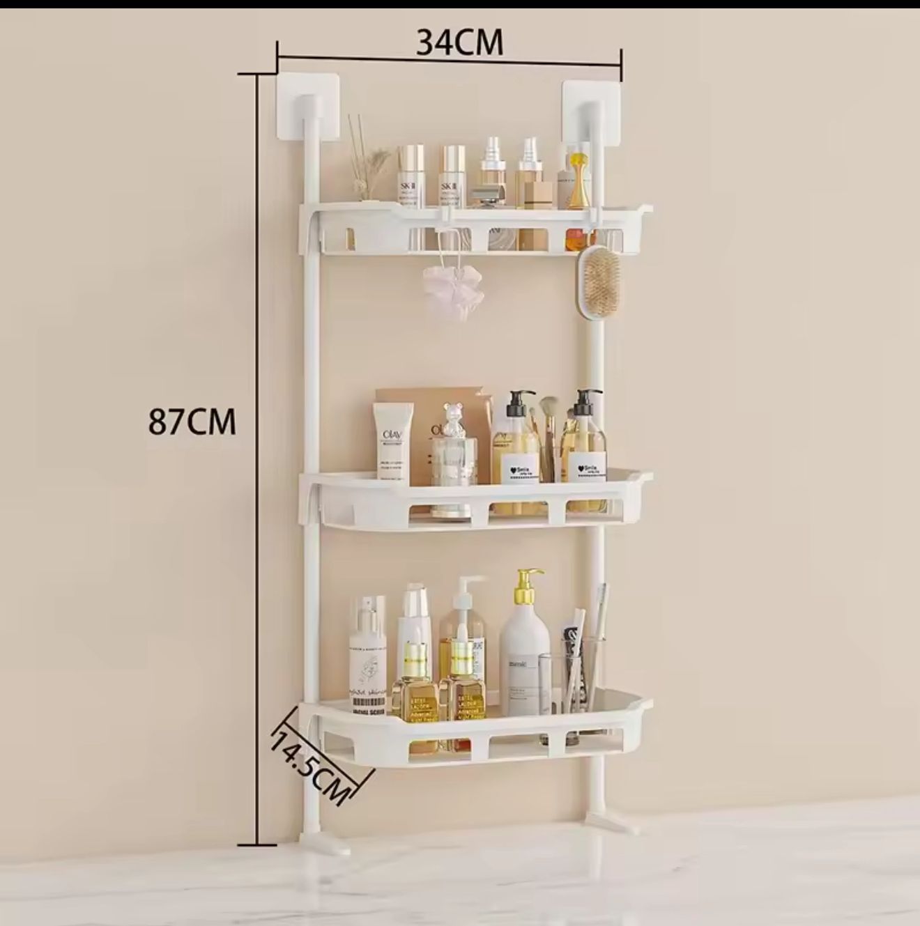 ORGANIZADOR DE BAÑO Y DE PARED 3NIVELES